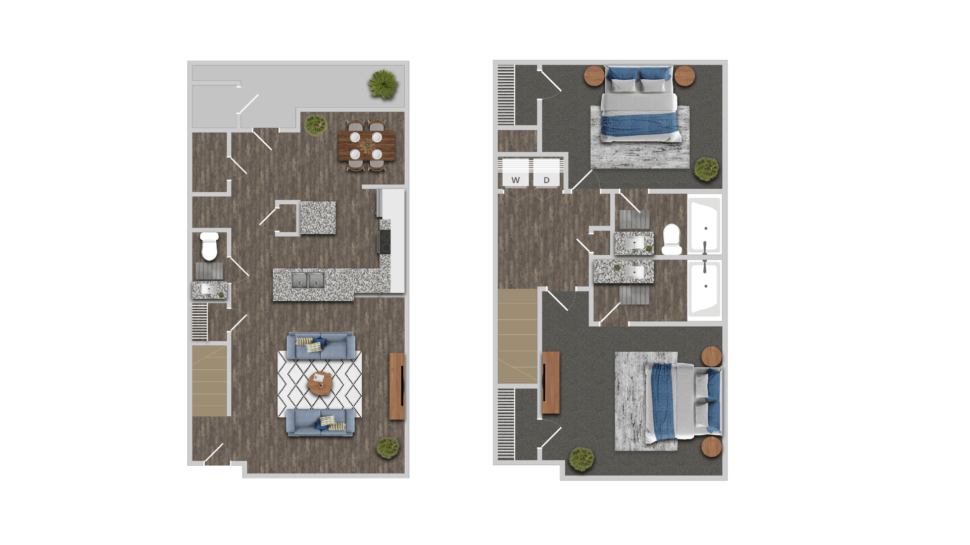 a floor plan of a bedroom and a bathroom